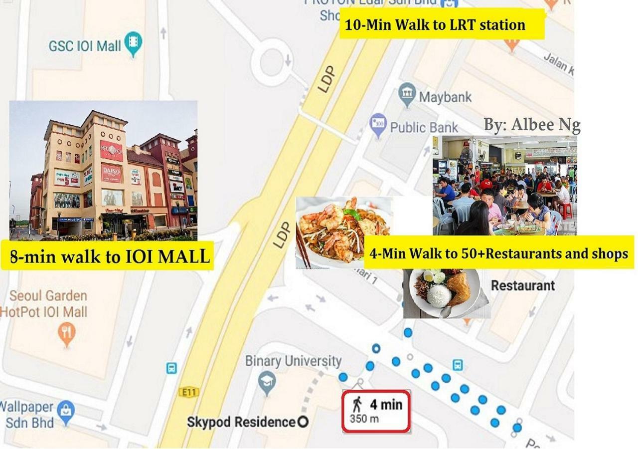 Puchong Skypod Residence, High Floor Balcony Unit, Walking Distance To Ioi Mall, 10Min Drive To Sunway 외부 사진